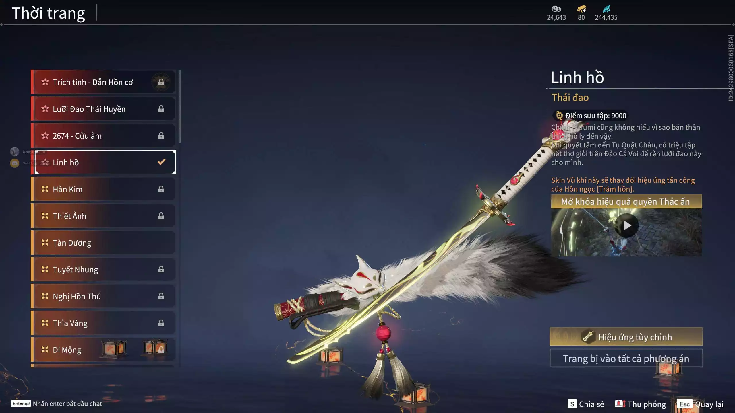 Ảnh Acc 412: 8 Vũ khí đỏ, 5 Trang phục đỏ