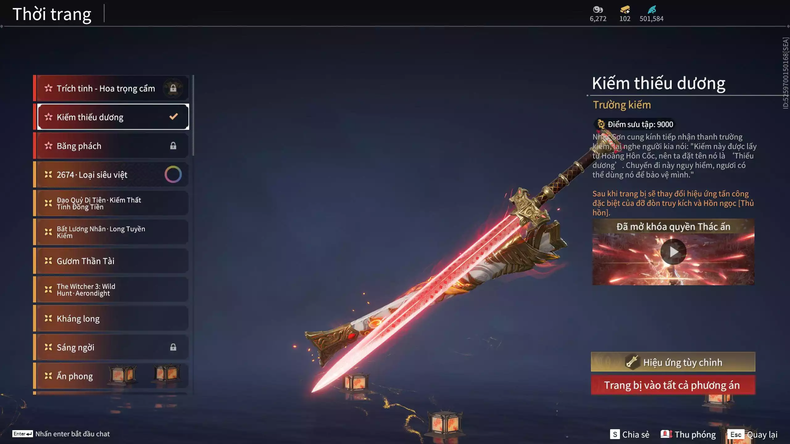 Ảnh Acc 678:10 Vũ khí đỏ, 10 Trang phục đỏ