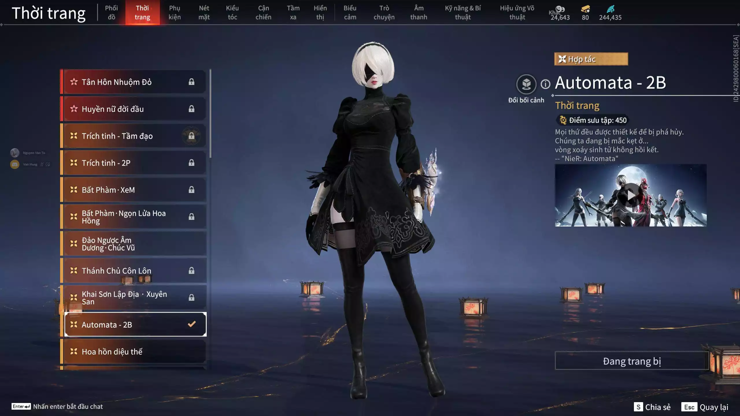 Ảnh Acc 412: 8 Vũ khí đỏ, 5 Trang phục đỏ