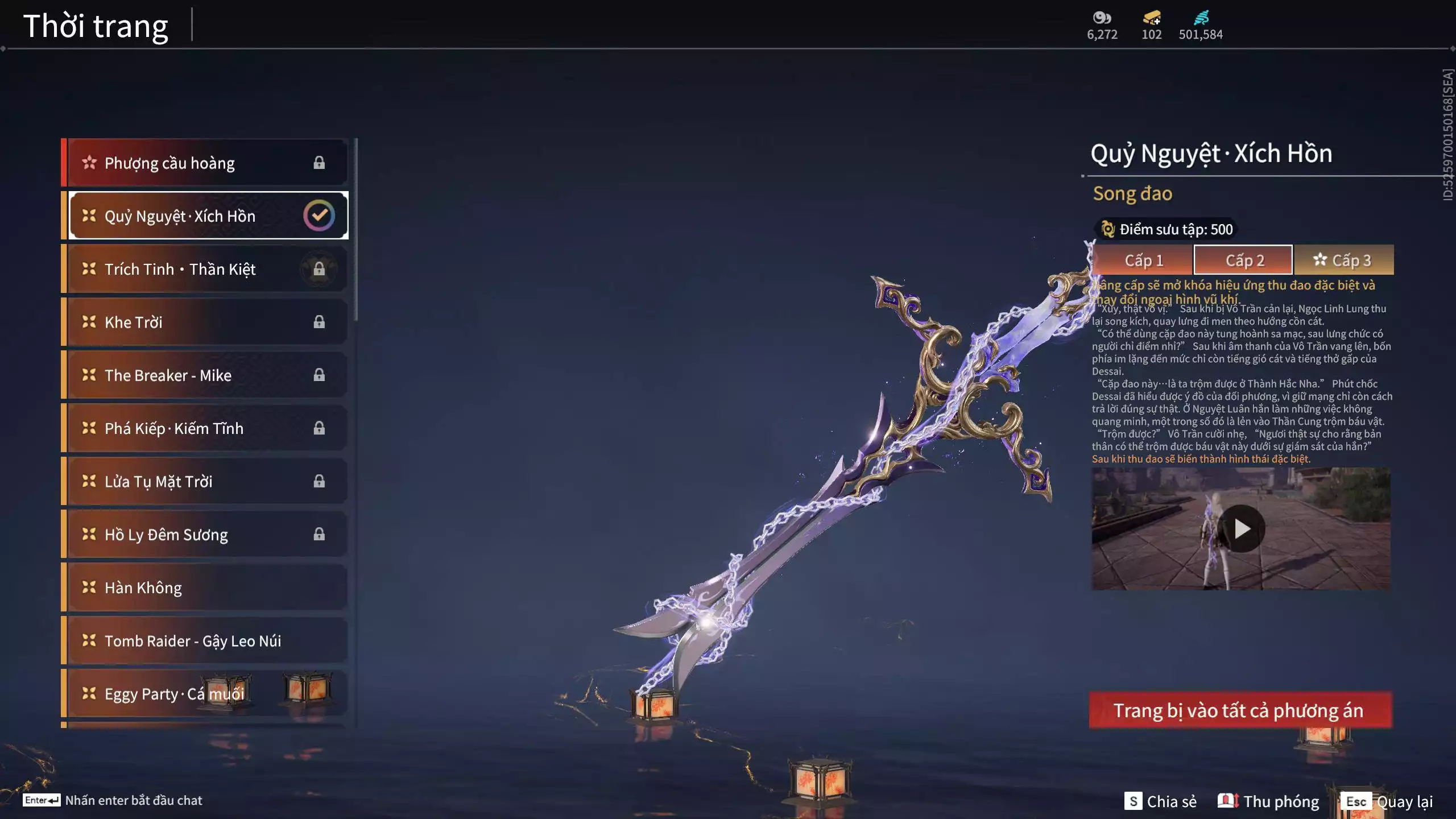 Ảnh Acc 678:10 Vũ khí đỏ, 10 Trang phục đỏ