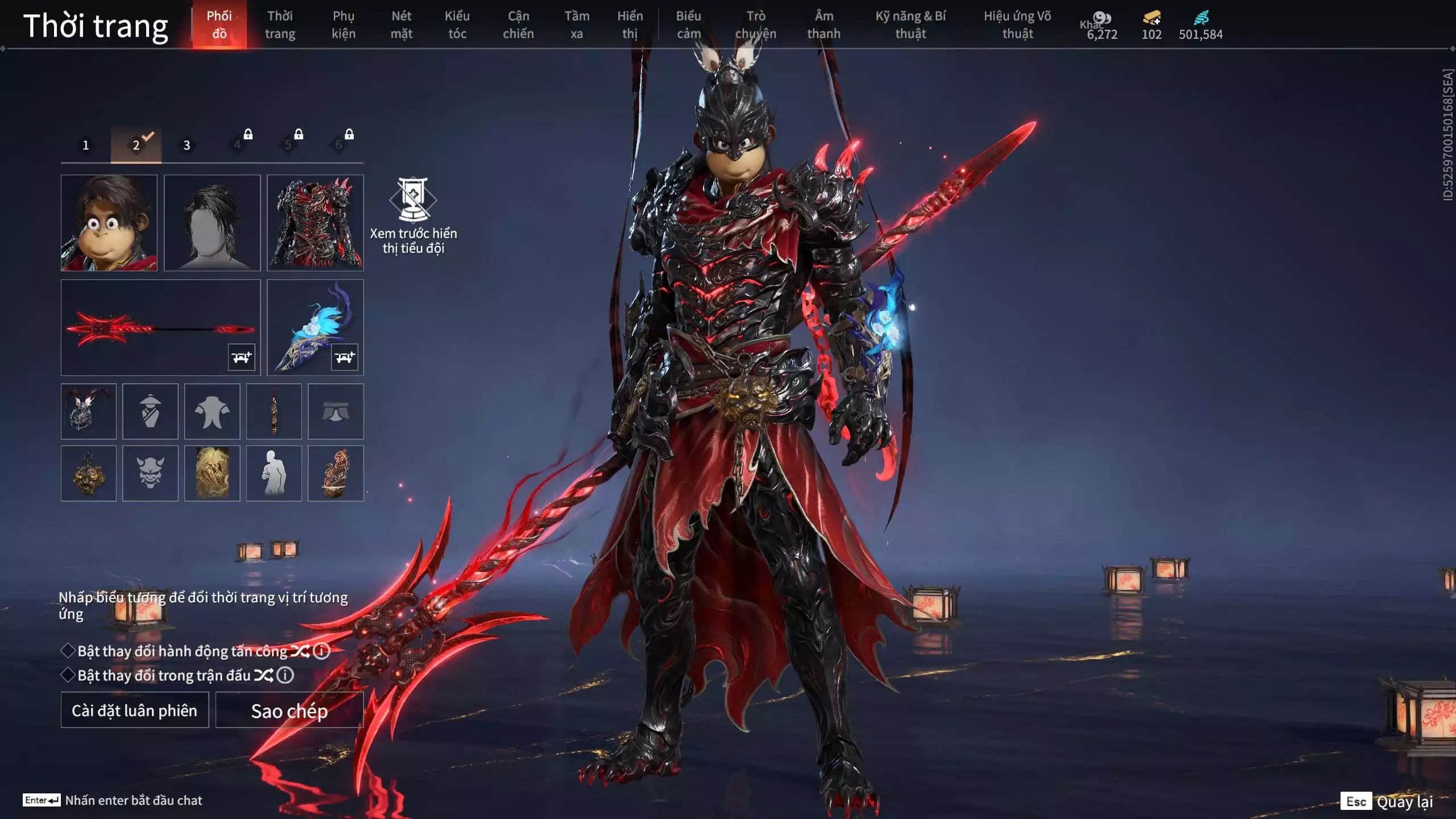 Ảnh Acc 678:10 Vũ khí đỏ, 10 Trang phục đỏ