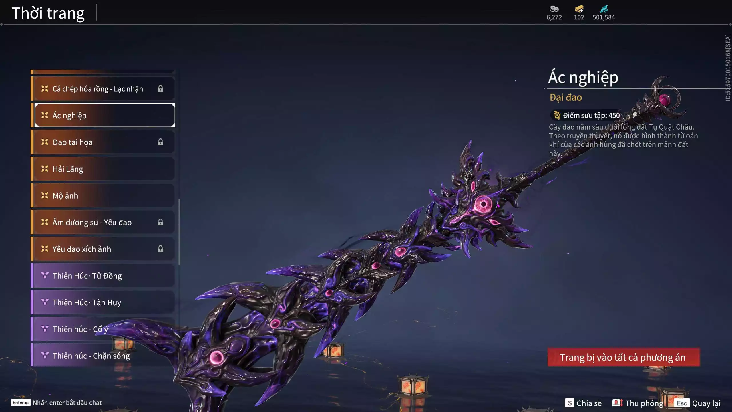 Ảnh Acc 678:10 Vũ khí đỏ, 10 Trang phục đỏ