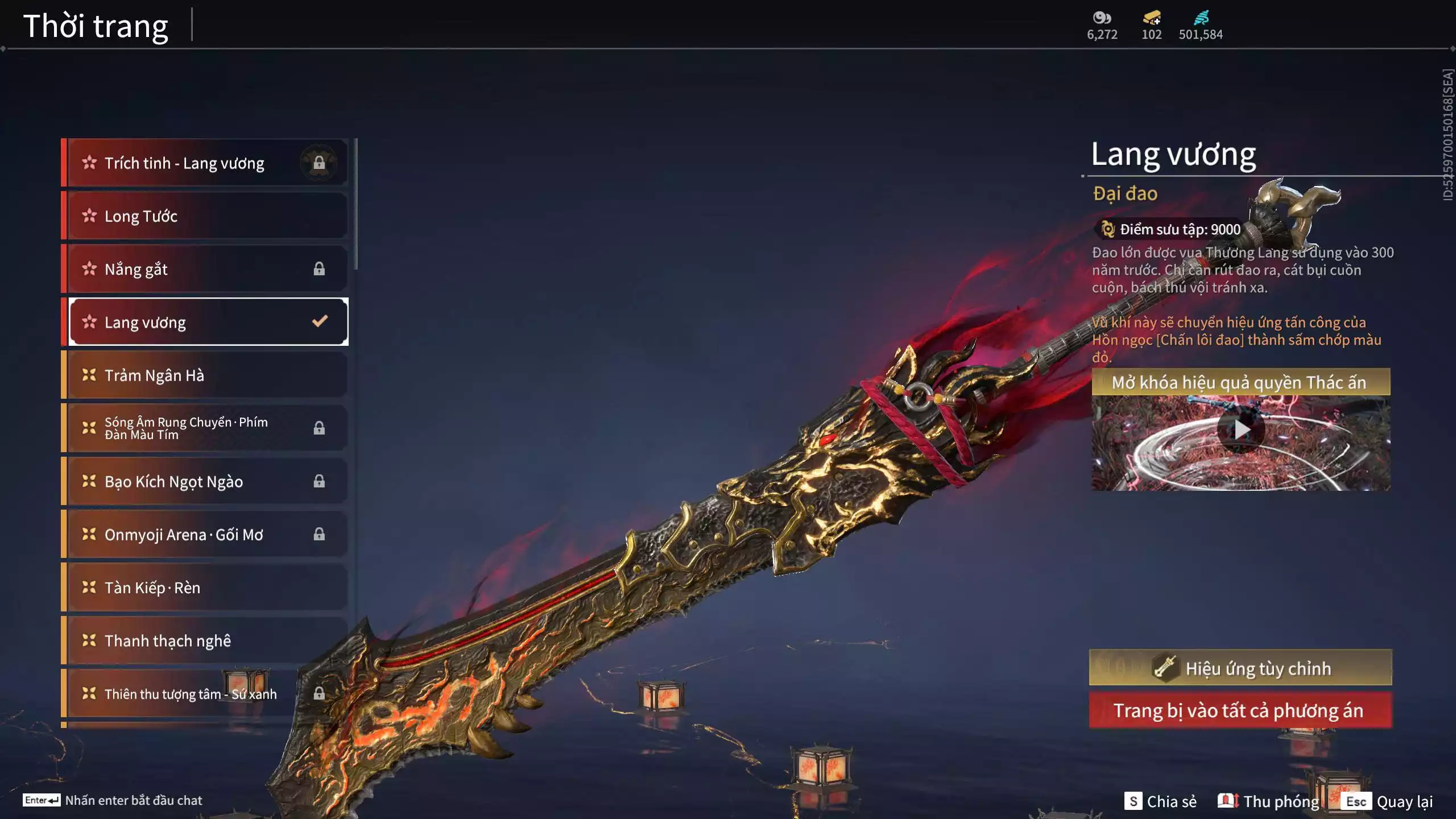 Ảnh Acc 678:10 Vũ khí đỏ, 10 Trang phục đỏ