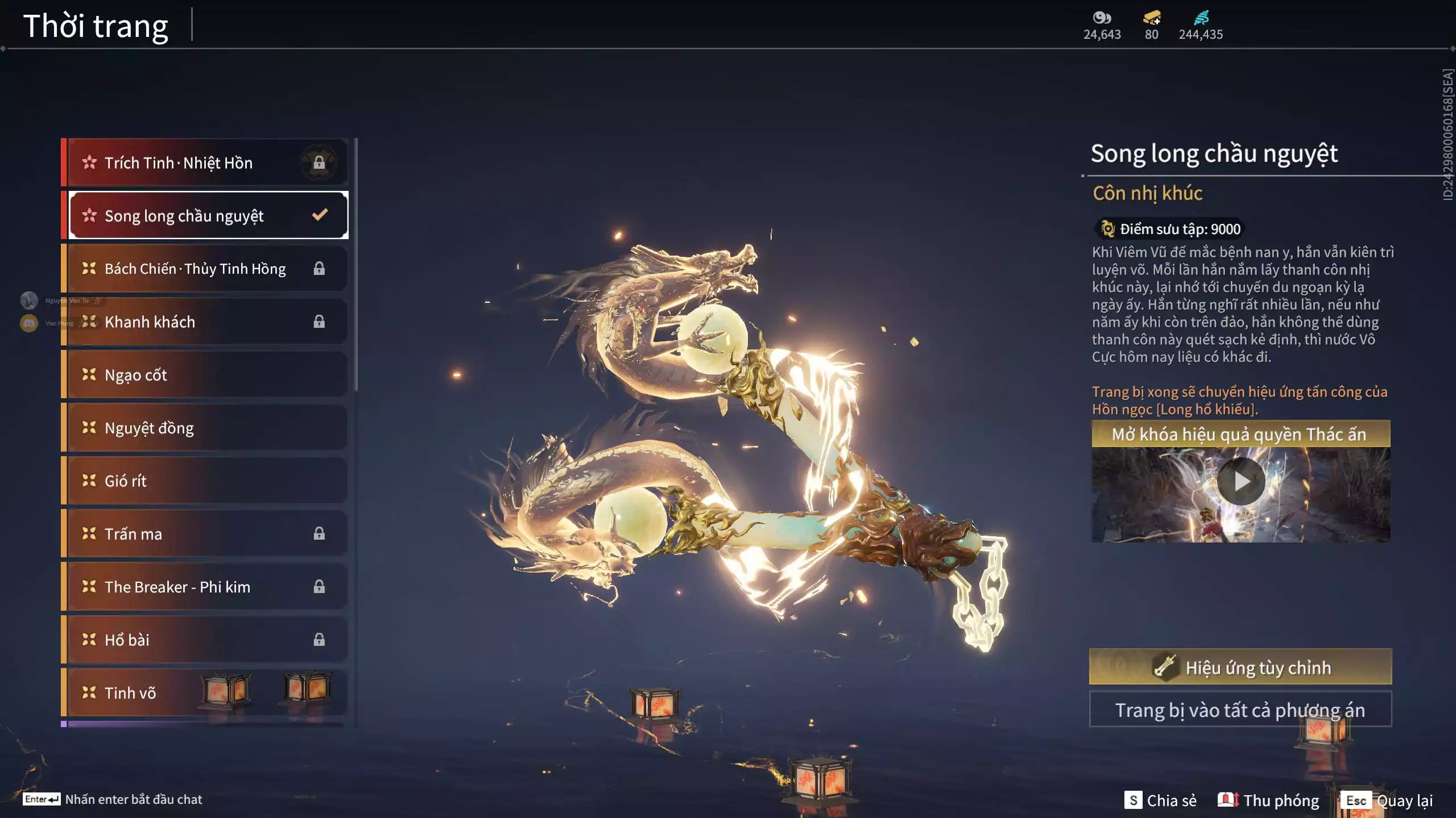 Ảnh Acc 412: 8 Vũ khí đỏ, 5 Trang phục đỏ