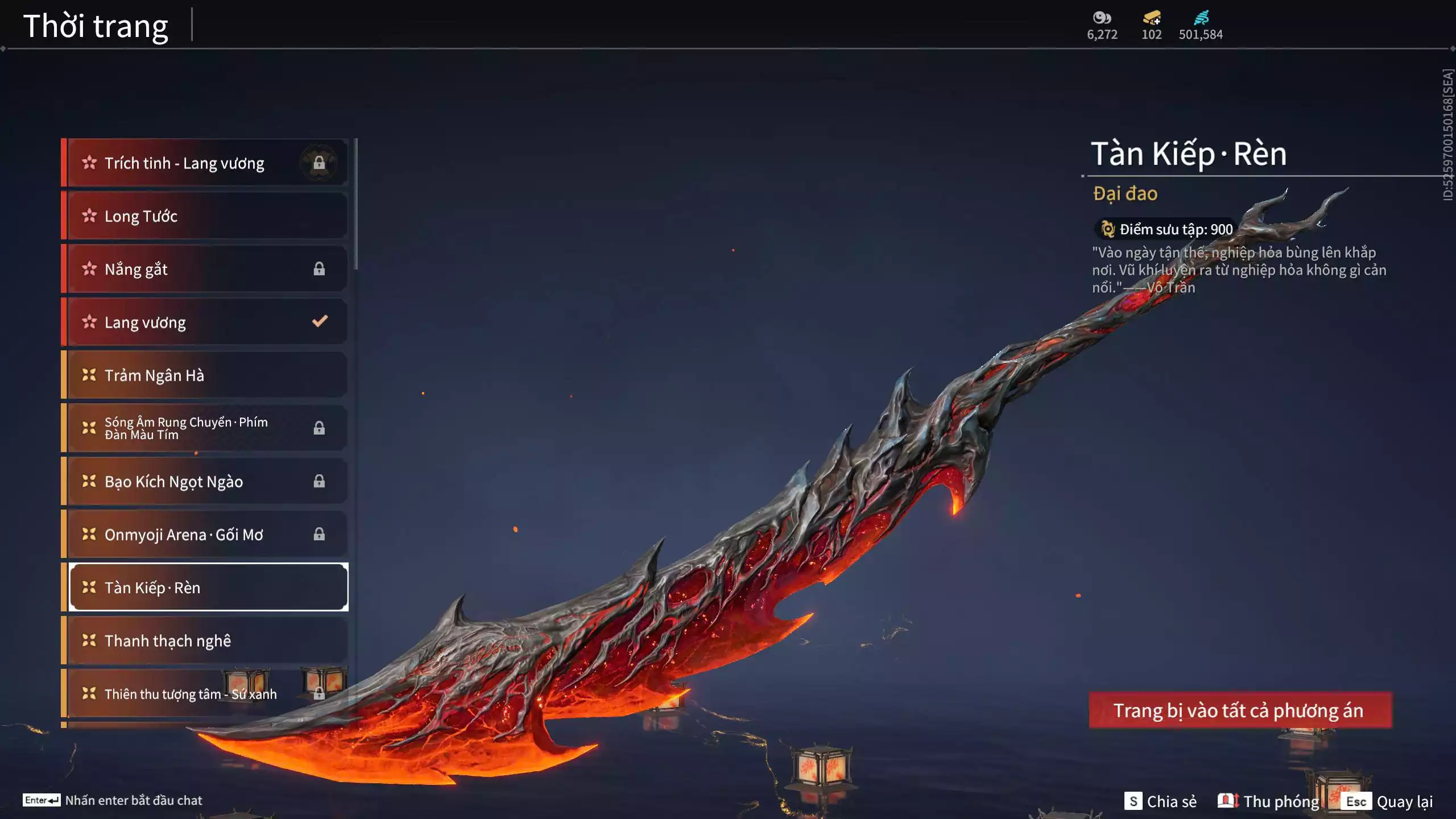 Ảnh Acc 678:10 Vũ khí đỏ, 10 Trang phục đỏ