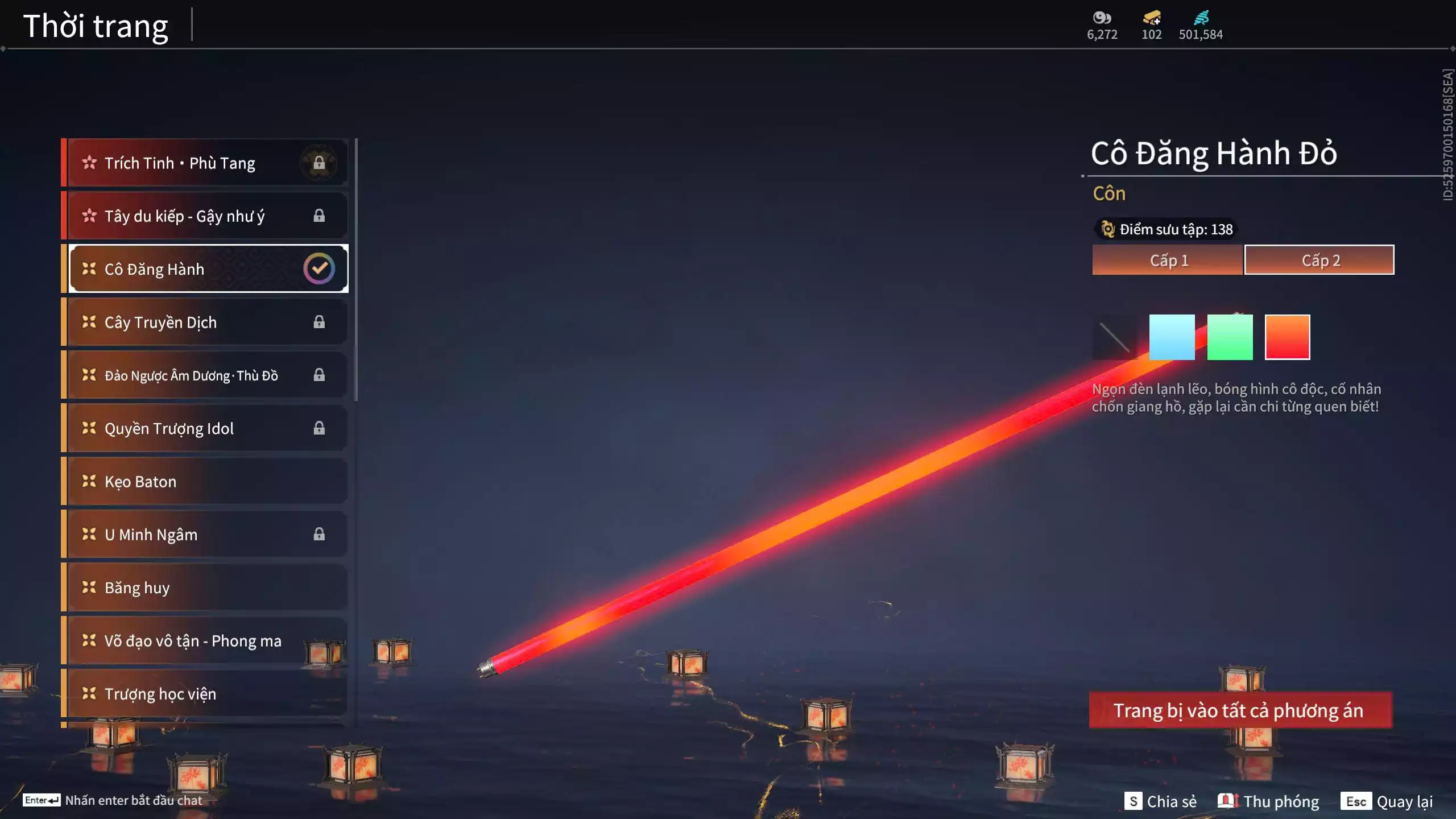 Ảnh Acc 678:10 Vũ khí đỏ, 10 Trang phục đỏ