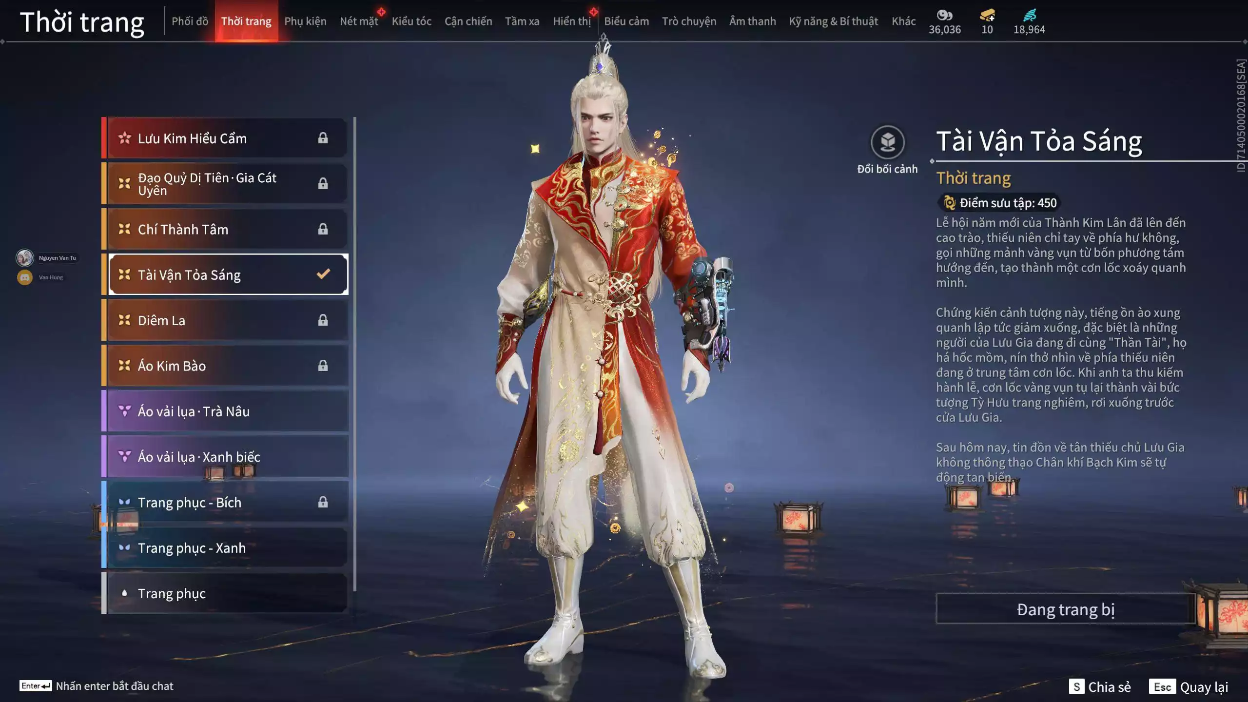 Ảnh Acc 681: 5 Vũ khí đỏ, 2 Trang phục đỏ