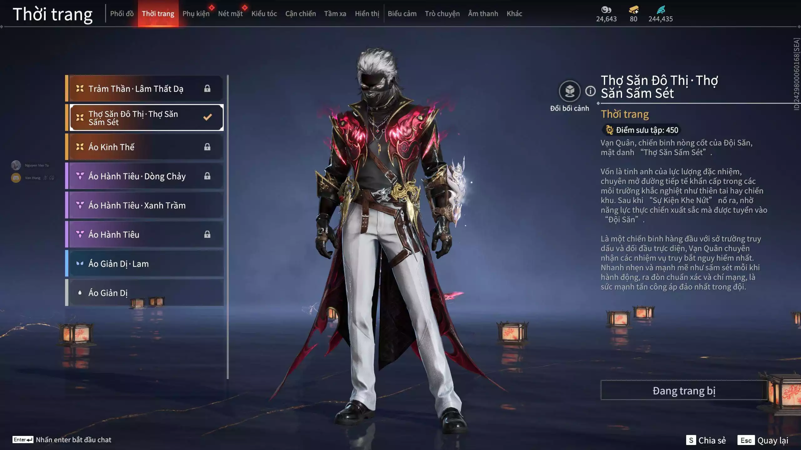 Ảnh Acc 412: 8 Vũ khí đỏ, 5 Trang phục đỏ