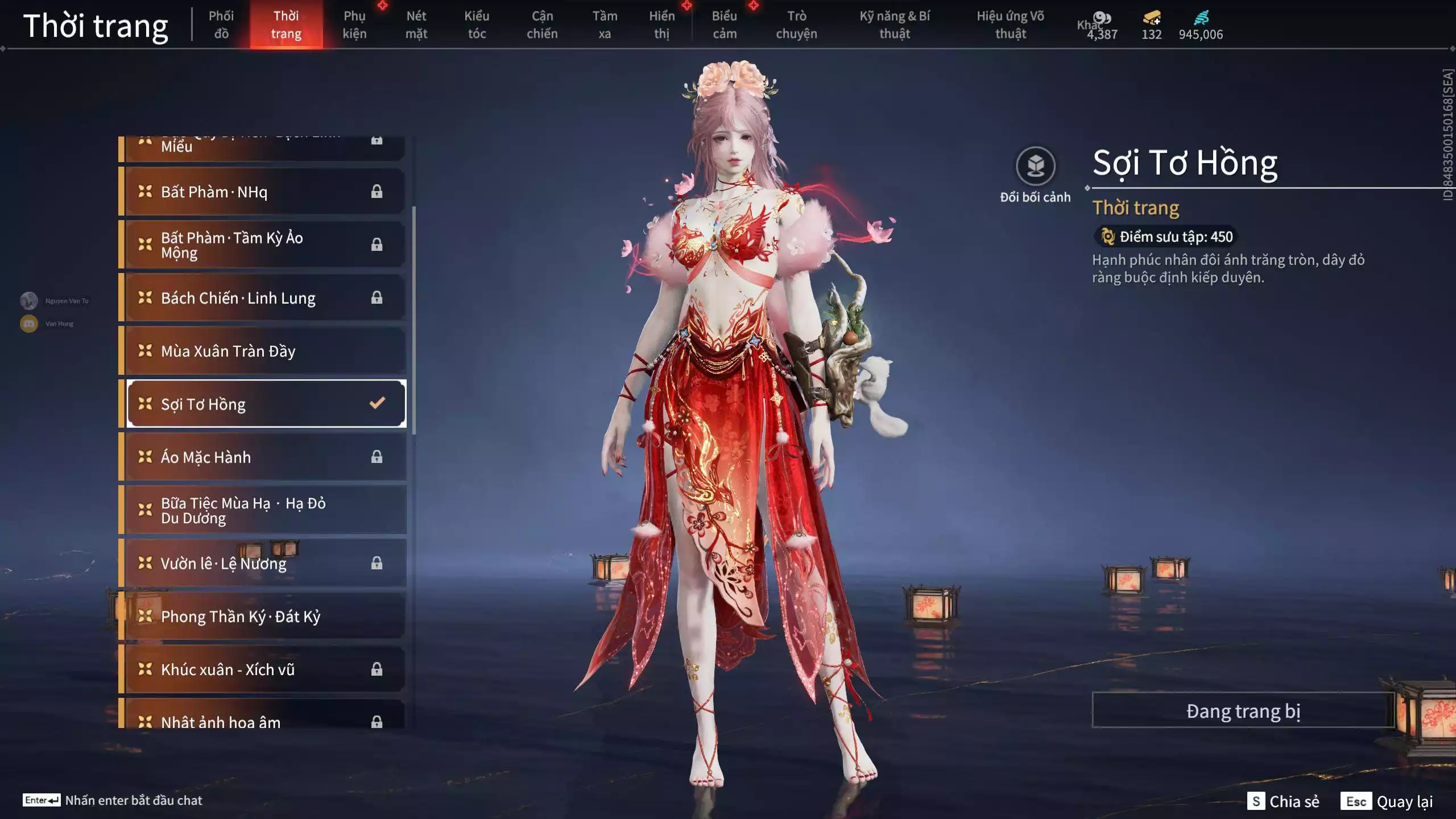 Ảnh Acc 664: 7 Vũ khí đỏ, 5 Trang phục đỏ