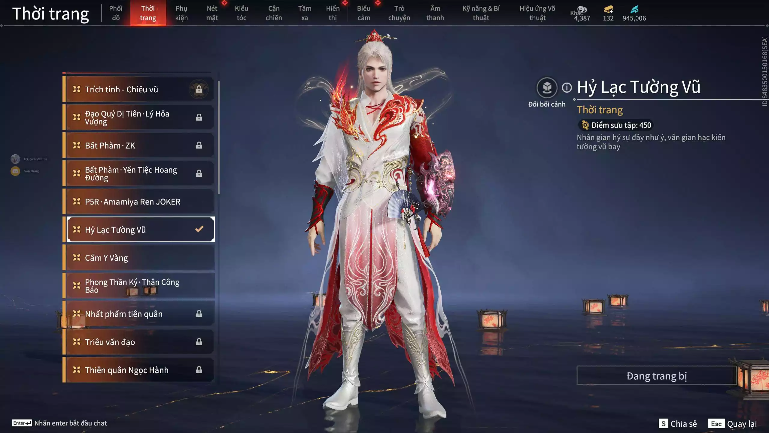 Ảnh Acc 664: 7 Vũ khí đỏ, 5 Trang phục đỏ