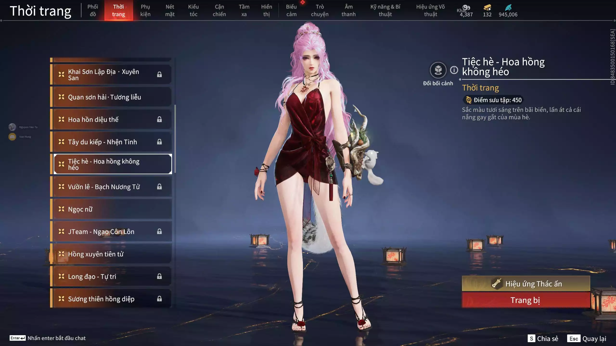 Ảnh Acc 664: 7 Vũ khí đỏ, 5 Trang phục đỏ