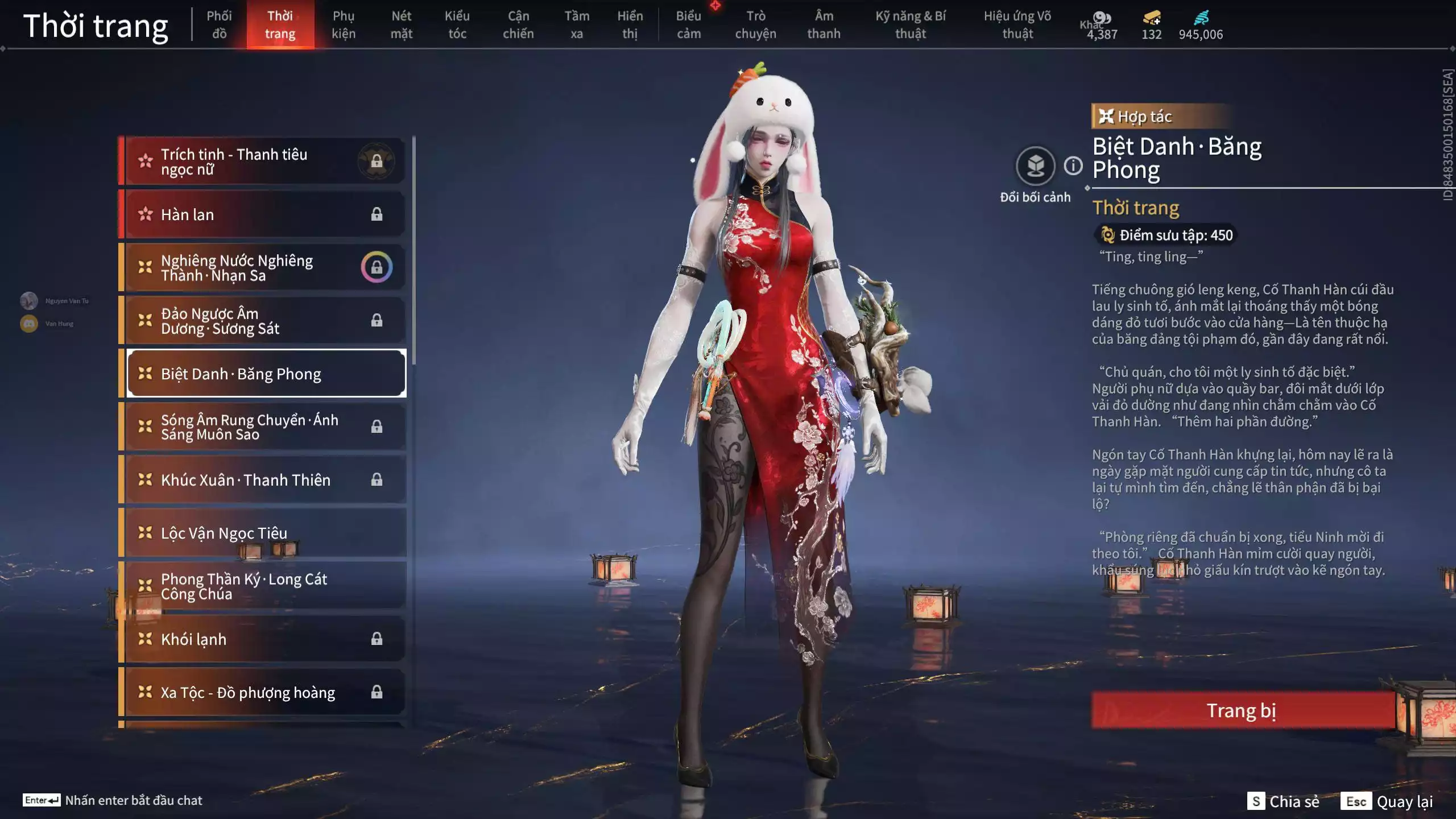 Ảnh Acc 664: 7 Vũ khí đỏ, 5 Trang phục đỏ