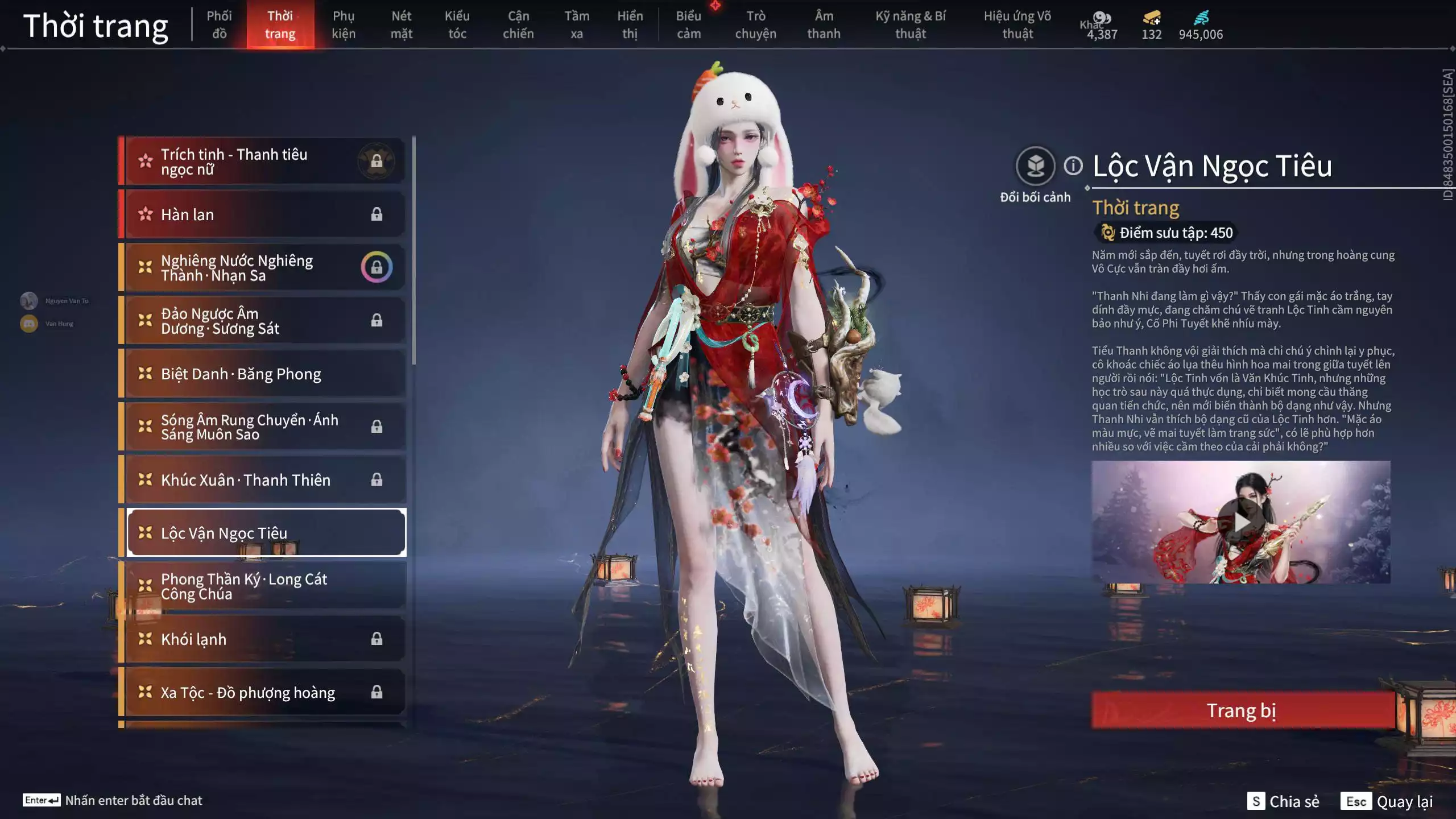 Ảnh Acc 664: 7 Vũ khí đỏ, 5 Trang phục đỏ