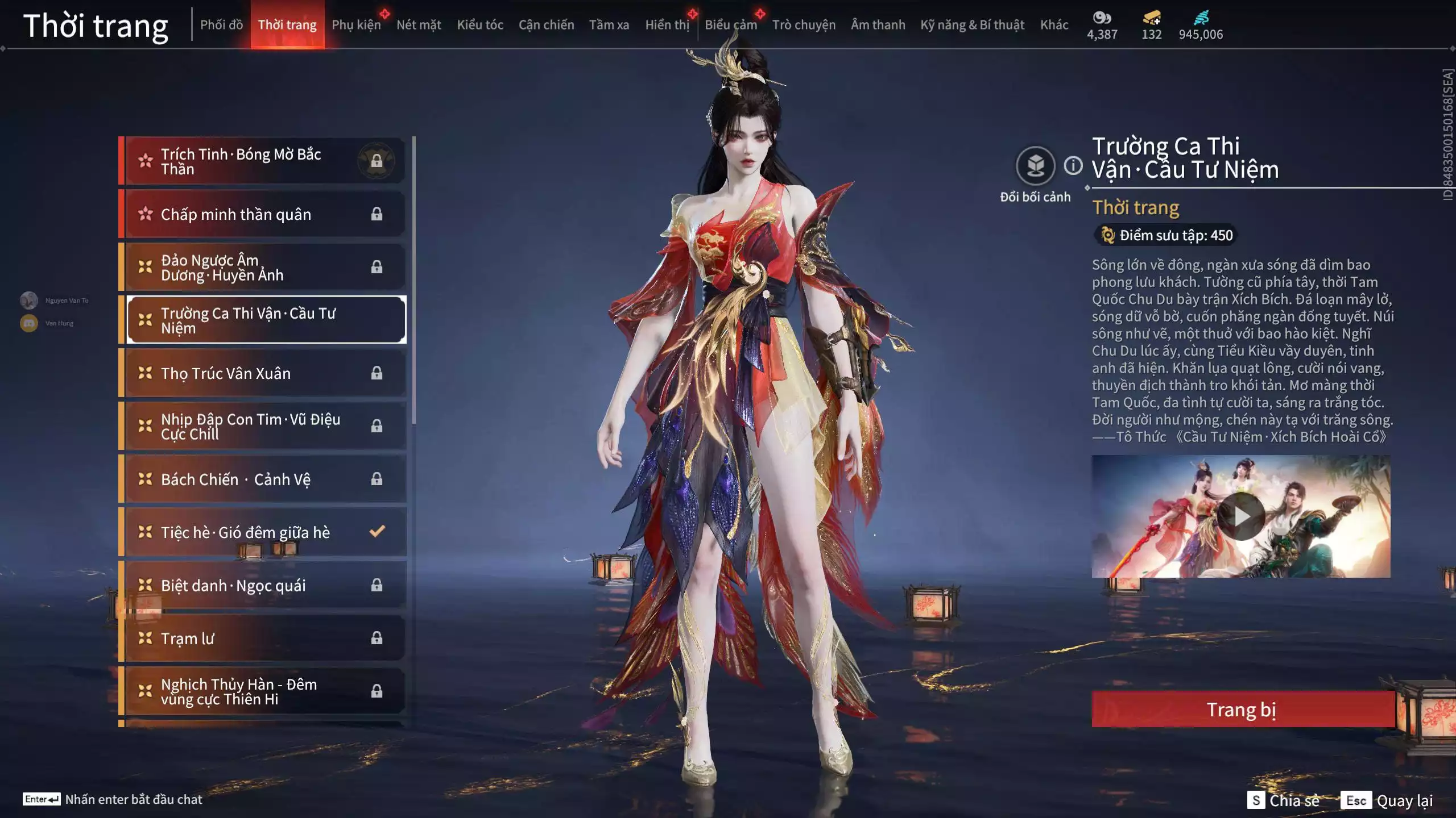 Ảnh Acc 664: 7 Vũ khí đỏ, 5 Trang phục đỏ