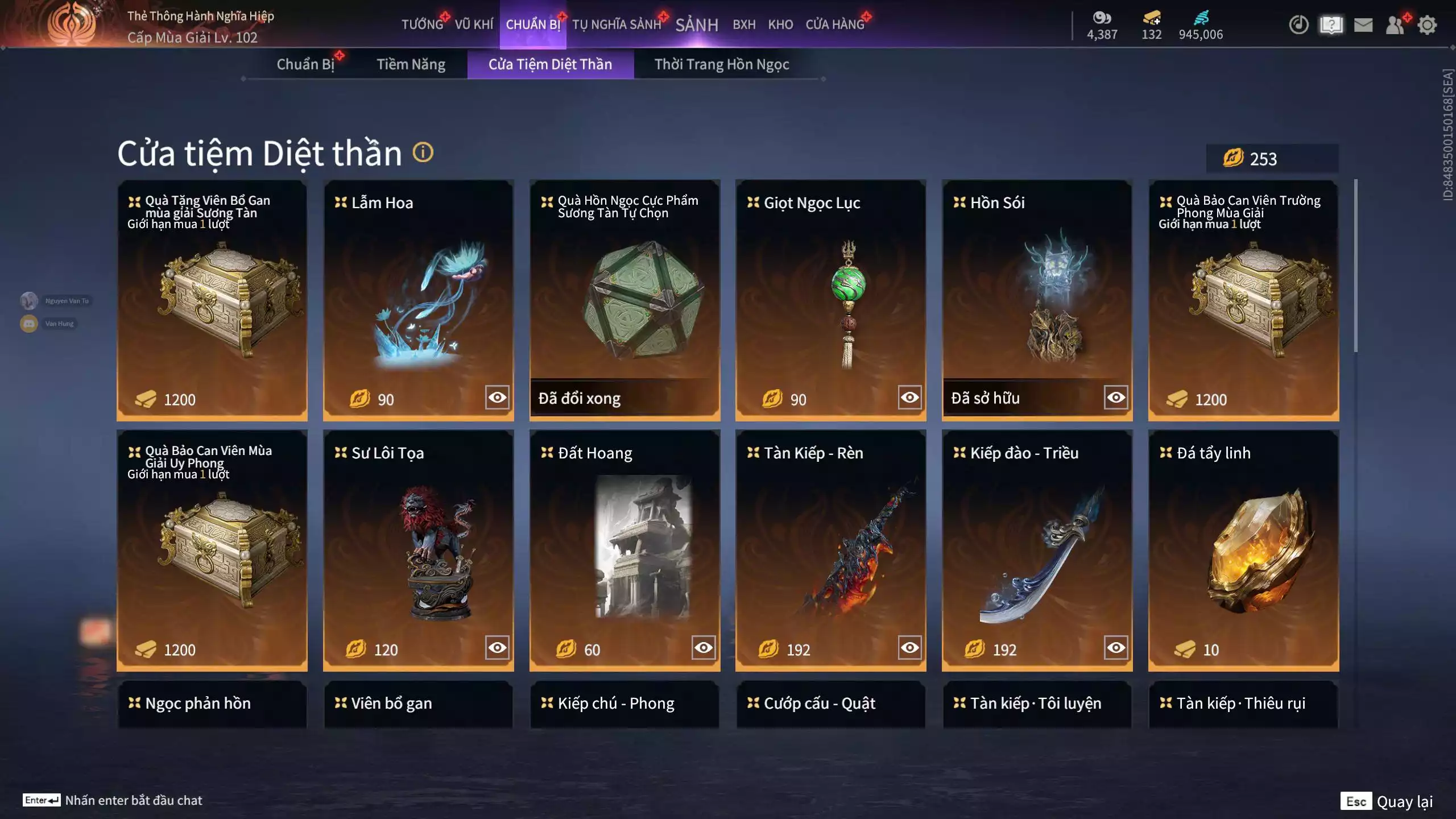 Ảnh Acc 664: 7 Vũ khí đỏ, 5 Trang phục đỏ