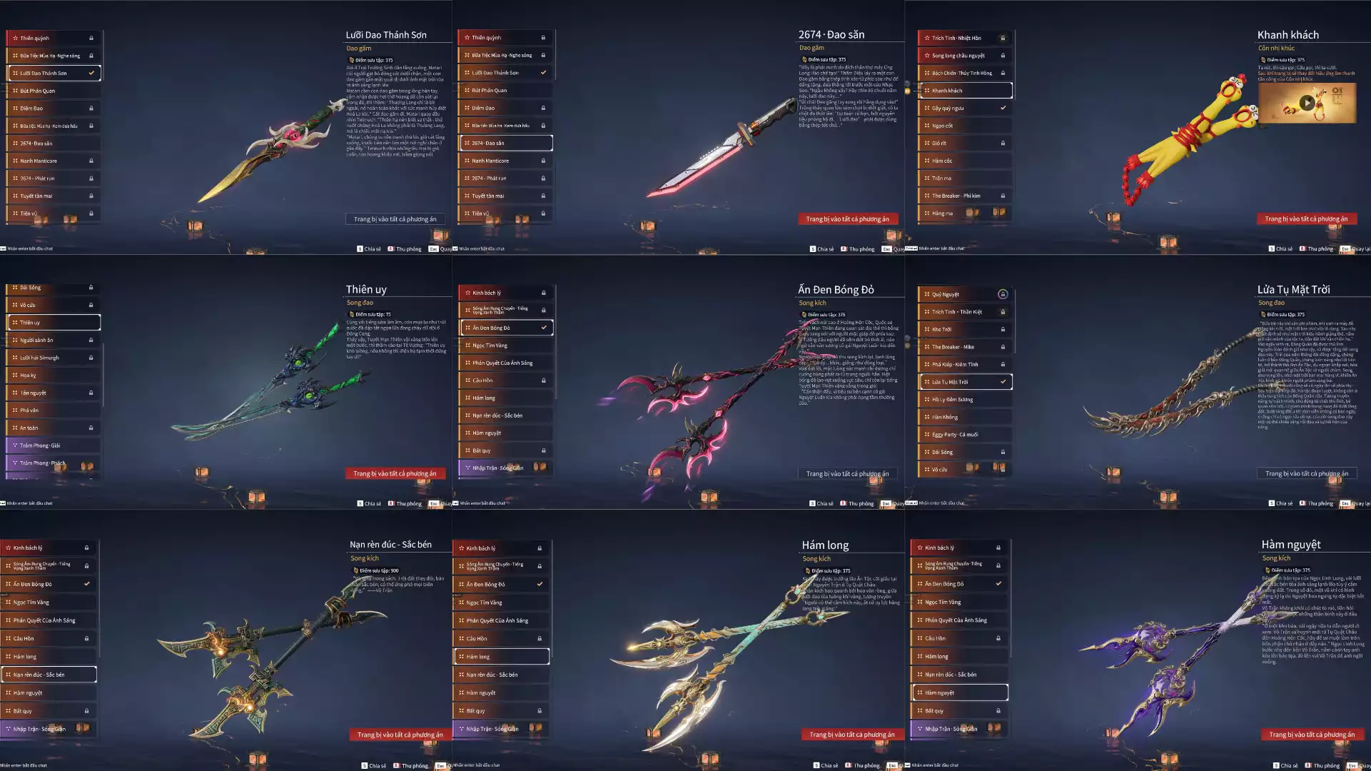 Ảnh Acc 682: 7 Vũ Khí Đỏ -7Trang Phục Đỏ